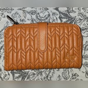 Lug Classic VL RFID Quilted Wallet Tram Copper Brown NWOT